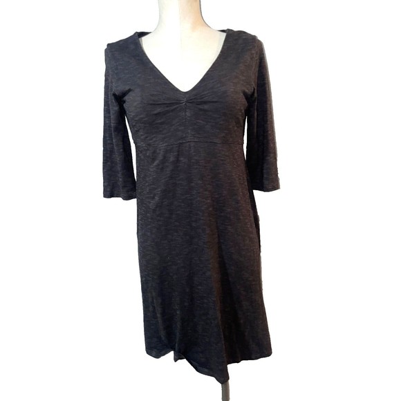Horny Toad Women’s Rosalinda Dress size M Black Knit Organic Cotton Lyocell - Picture 1 of 7